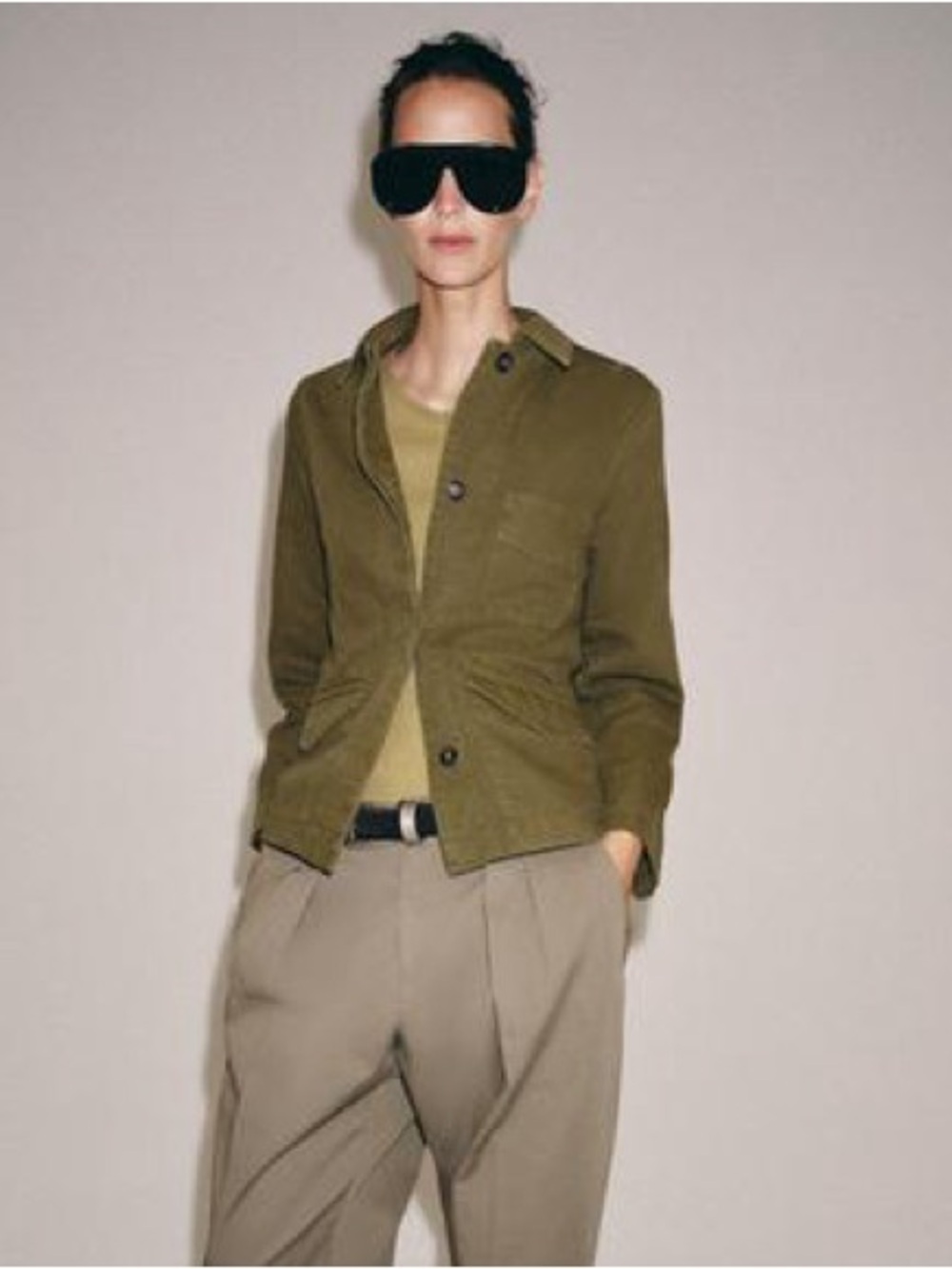Zara ZW Collection Khaki Pocket Jacket | Size L | NWT